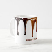 可愛モダンいクールコーヒーダレカスタムス文字 コーヒーマグカップ (正面左)