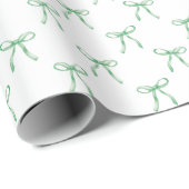 可愛モダンいコケットボーグリーンクリスマス ラッピングペーパー (ロールコーナー)