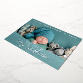 可愛モダンいゴドファープロポーズ実在ホイル葉書 箔シーズンカード (回転した状態)