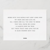 可愛モダンいゴドファープロポーズ実在ホイル葉書 箔シーズンカード (裏面)