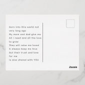 可愛モダンいゴドファープロポーズ実在ホイル葉書 箔シーズンポストカード (裏面)