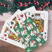 可愛モダンいサンタハット9枚の家族写真 トランプ