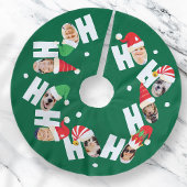 可愛モダンいサンタハット9枚の家族写真 ブラッシュドポリエステルツリースカート