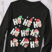 可愛モダンいサンタハット9枚の家族写真 Tシャツ