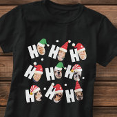 可愛モダンいサンタハット9枚の家族写真 Tシャツ