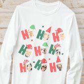 可愛モダンいサンタハット9枚の家族写真 Tシャツ