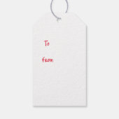 可愛モダンいシンプルクリスマスの子猫 ギフトタグ (裏面)