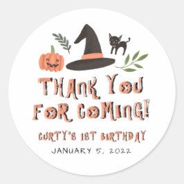 可愛モダンいスプーク誕生日ハロウィーン ラウンドシール