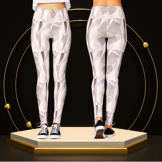 可愛モダンいスリーバー灰色の幾何学的パタユニークーン レギンス