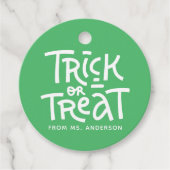 可愛モダンいタイポグラフィトリックハロウィーン フェイバータグ (正面)