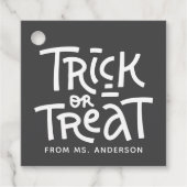 可愛モダンいタイポグラフィトリックハロウィーン フェイバータグ (正面)