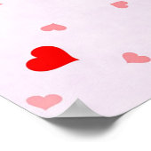 可愛モダンいタイポグラフィ平和と愛 ポスター (角)