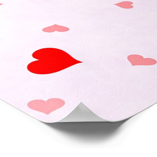 可愛モダンいタイポグラフィ平和と愛 ポスター (角)