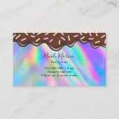 可愛モダンいチョコレートカップケーキスイーツベーカリー 名刺 (裏面)