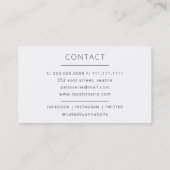 可愛モダンいチョコレートケーキベーカリーパティシエ 名刺 (裏面)