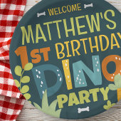 可愛モダンいディノデュラキッド誕生日 ペーパープレート