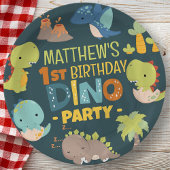 可愛モダンいディノ恐竜キッズバースデーパーティー ペーパープレート