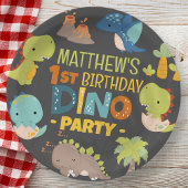 可愛モダンいディノ恐竜キッズバースデーパーティー ペーパープレート