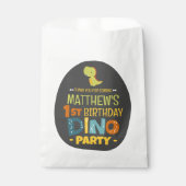 可愛モダンいディノ恐竜キッド誕生日ありがとう フェイバーバッグ (正面)