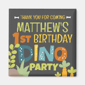 可愛モダンいディノ恐竜キッド誕生日ありがとう マグネット (正面)