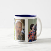 可愛モダンいトレンディー写真を作成する独自のパパpre ツートーンマグカップ (正面右)
