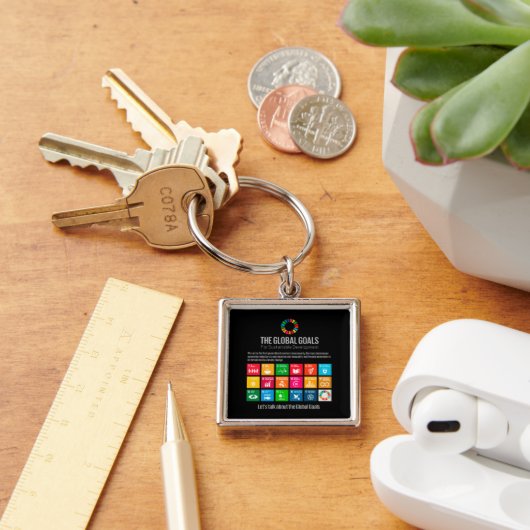 可愛モダンいトレンディー地球に優しリビンググローバルゴール キーホルダー (デスク)