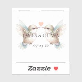 可愛モダンいハチドリ シール