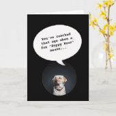 可愛モダンいハッピーアワーゲーティングオールドおもしろい誕生日 カード (黄色い花)