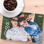 可愛モダンいハートハンドサインカスタムフォトクリスマス シーズンカード