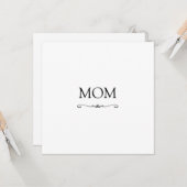 可愛モダンいハート母の日用カード カード (正面/裏面インサイチュ)