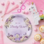 可愛モダンいパープルボホテディベアーベビーシャワー ペーパープレート (パーティー)