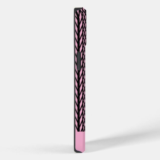 可愛モダンいピンクと黒の柄 Case-Mate iPhoneケース (裏面 / 右)