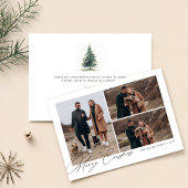 可愛モダンいファミリーペットドッグ写真クリスマスホリデー シーズンカード