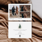 可愛モダンいファミリーペットドッグ写真クリスマスホリデー シーズンカード