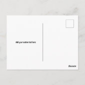 可愛モダンいフラワーブルーとピンク ポストカード (裏面)