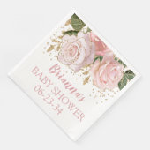 可愛モダンいフローラ金ゴールドベビーガールシャワーディナー (コーナー)