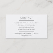 可愛モダンいブルーケーキベーカリーパティシシェフバス 名刺 (裏面)