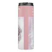 可愛モダンいベビー写真 |ピンクと白 |引用文 タンブラー (裏面)