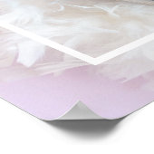 可愛モダンいベビー写真 |ピンクと白 |引用文 ポスター (角)