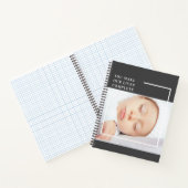 可愛モダンいベビー写真 |美しい引用文 ノートブック (内部)