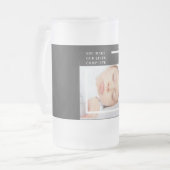 可愛モダンいベビー写真 |美しい引用文 フロストグラスビールジョッキ (正面左)