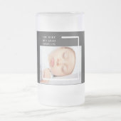 可愛モダンいベビー写真 |美しい引用文 フロストグラスビールジョッキ (中央)