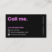 可愛モダンいペットシッター猫犬 名刺 (裏面)