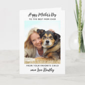 可愛モダンいペット母の日のカスタム写真 シーズンカード (正面)