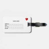 可愛モダンいホッキョクグマonライトブルー ラゲッジタグ (裏面横)