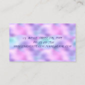 可愛モダンいホログラフィー虹色カップケーキベーカリー 名刺 (裏面)