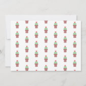 可愛モダンいポットサボテン引っ越し祝いパーティーパーティー 招待状 (裏面)