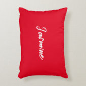 可愛モダンいミニマル赤白書名 アクセントクッション (正面(垂直))