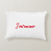 可愛モダンいミニマル赤白書名 アクセントクッション (裏面)