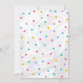 可愛モダンいユニコーン手描き誕生日 招待状 (裏面)